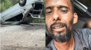 Pai ameaça matar filha de 2 anos, foge e capota carro