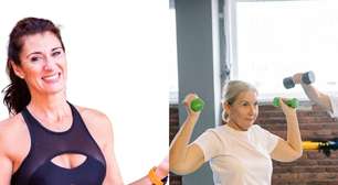 Noelia Rodríguez, treinadora física: 'Três exercícios para trabalhar os tríceps e eliminar braços flácidos na menopausa'