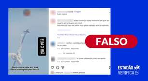 Vídeo que mostra caça atingido por míssil não é de guerra no Irã, mas sim de simulação de voo