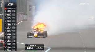 Carro de piloto da Fórmula 3 pega fogo em treino livre do GP da Austrália; veja vídeo
