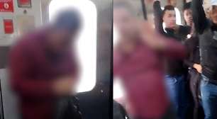 Suspeito de assédio em trem da CPTM apanha de passageiros e é preso em SP