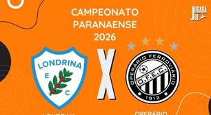 Londrina x Operário: onde assistir, escalações e arbitragem