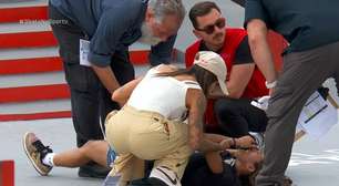 Campeã olímpica sofre queda em final e termina Mundial fora do pódio