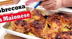 Molho especial para assar frango na maionese, para deixar a coxa e sobrecoxa douradinhas e macias