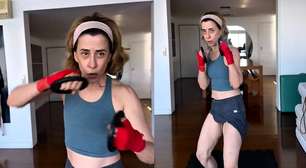 Fernanda Torres surpreende em treino intenso com Chico Salgado