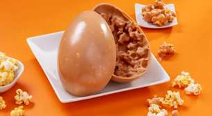 Ovo de Páscoa com pipoca caramelizada mistura dois clássicos irresistíveis