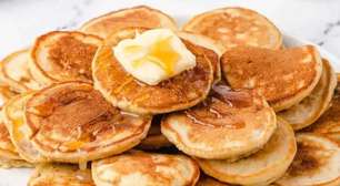 Panqueca sem ovo e sem leite, que fica irresistível e é perfeita para variar o cardápio