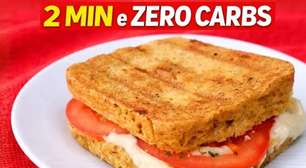 Pãozinho low carb de 2 minutos que é quase zero carboidrato e fica fofinho, para você não sair da dieta