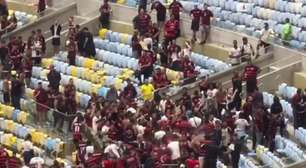 Torcidas de Flamengo e Cruzeiro brigam na arquibancada do Maracanã