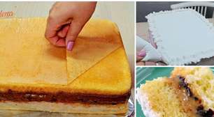 Bolo de aniversário para iniciantes que rende para 35 pessoas e tem um recheio maravilhoso