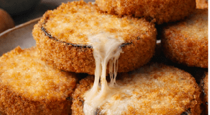 Berinjela empanada recheada na airfryer: crocante, sem fritura