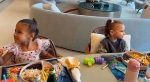 Neymar exibe "almoço de princesas" de Mavie e Helena e web reage: 'Muito...'