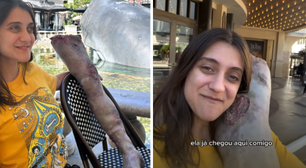 Atriz de O Agente Secreto leva 'perna cabeluda' para tour em Los Angeles