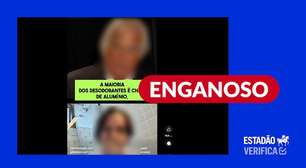 Alumínio e BHT em desodorantes e cosméticos não trazem riscos à saúde humana