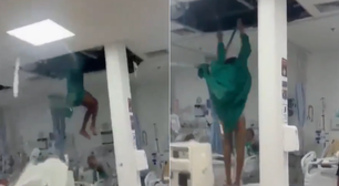 Paciente tenta fugir por dutos de ventilação e cai do teto de hospital no RJ; veja vídeo