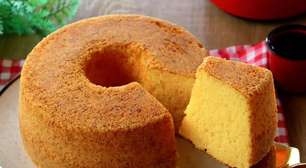 Bolo de fubá bem fofo, aerado e saboroso, uma receita de vó ideal para acompanhar um café