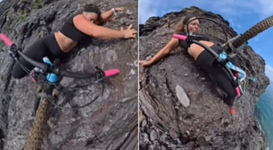 Influenciadora cai de bicicleta e grava o próprio acidente na Espanha