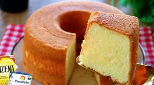Bolo de creme de leite com maizena sem farinha de trigo, que fica extremamente leve e macio