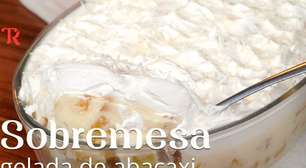 Sobremesa de abacaxi geladinha e bem cremosa, que vai deixar um gostinho de quero mais