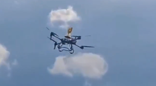 Drone com troféu despenca em estadual e viraliza nas redes; veja