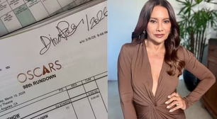Dira Paes divulga documento com ordem de premiação do Oscar e vibra: 'Fato histórico'