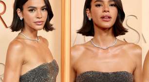O power bob Bruna Marquezine no Oscar 2026 com mood da década de 90 e acabamento polido: quanto custa copiar em casa o cabelo da atriz? Um raio-x dos produtos de luxo usados