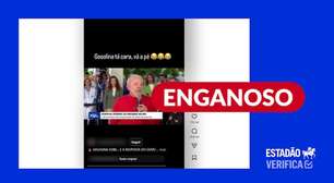 Lula recomendou 'andar a pé' quando falava sobre o uso de Ozempic, não sobre o preço da gasolina