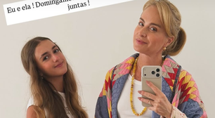 Angélica usa jaqueta de patchwork para passeio com a filha Eva