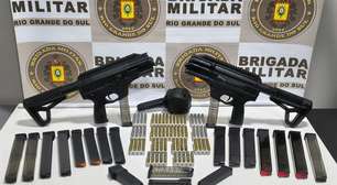 Brigada Militar apreende submetralhadoras e prende foragido em Santa Maria