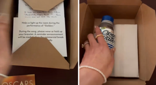 Lanche de escola? Veja o que vem no 'kit de lanches' surpresa entregue aos convidados do Oscar