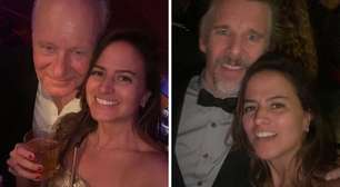 Repórter da Globo tieta estrelas de Hollywood no after party do Oscar; veja fotos