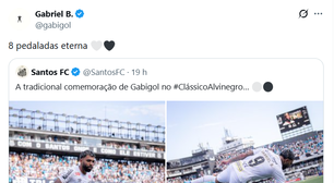 Gabigol é criticado por homenagem a Robinho em comemoração de gol pelo Santos; veja a reação