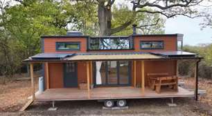 Após divórcio, mulher monta minicasa cheia de personalidade: "Recomeço"