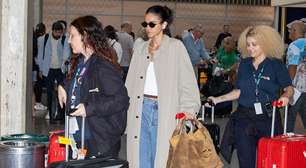 Jeans baggy e bolsa grifada de R$ 17 mil: um raio-X do aerolook de Bruna Marquezine na volta ao Brasil após o Oscar 2026. Fotos!