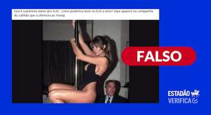 É falsa foto de Melania Trump dançando para Jeffrey Epstein