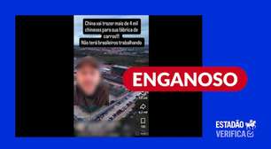 Maioria dos trabalhadores da BYD na Bahia é brasileira; vídeos enganam ao falar em 'cidade chinesa'