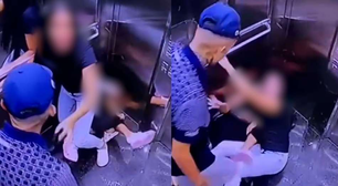 Câmera registra agressão de homem contra ex em elevador de prédio em SP; veja