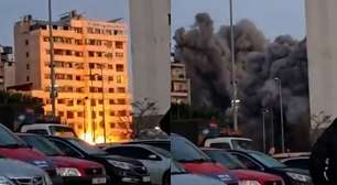 Prédio desaba após ataque aéreo israelense e deixa mortos no Líbano