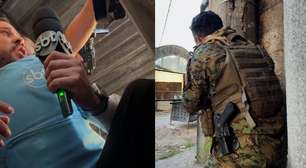 Repórter do SBT fica em meio a fogo cruzado durante tiroteio no Complexo da Maré, no Rio