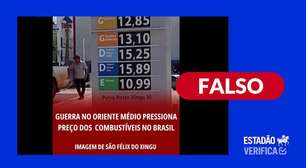 Foto que mostra preço do litro da gasolina a mais de R$ 12 foi manipulada