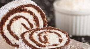 Rocambole de chocolate com coco: receita irresistível para vender e lucrar