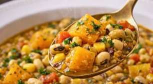 Cozido de legumes com feijão fradinho e abóbora fácil