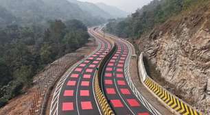 A Índia está pintando trechos de estrada de vermelho no meio da floresta; é um truque para salvar os tigres