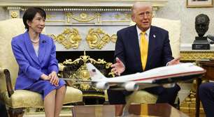 Trump justifica ataque ao Irã com piada sobre o Japão na Segunda Guerra ao lado de premier do país