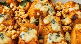 Abóbora saborosa com queijo e mel, na Airfryer