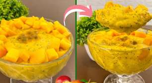 Mousse sem leite condensado, uma sobremesa de frutas econômica, leve, fácil e deliciosa