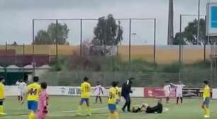 Vídeo: treinador agride árbitro em partida da categoria sub-11