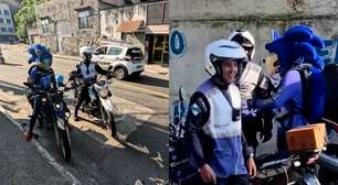Policiais abordam 'Sonic' entregador no RJ e divertem internautas