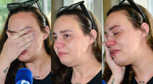 Grávida, filha de Gerson Brenner chora no velório do pai famoso após 21h de viagem de ônibus: 'Dizem que é só um corpo...'. Fotos