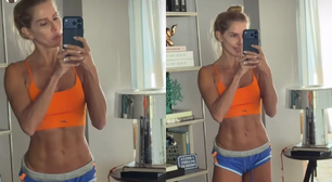 Deborah Secco surge com barriga chapada após treino e chama atenção
